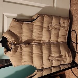 Weathercast Men's Khaki Puffer Vest sz L